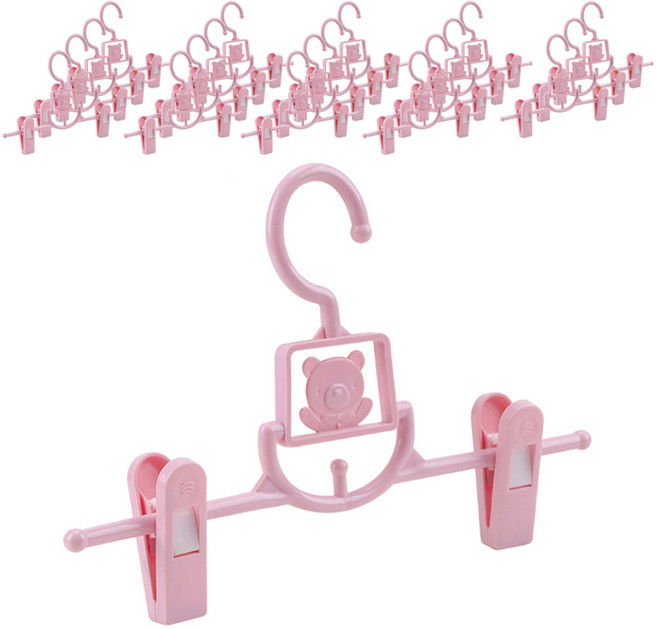 센스이따 길이 조절가능 바지걸이, 05올핑크, 20개