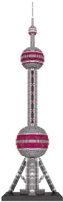 PZX 拼之星積木 地標系列大型建築微型積木 東方明珠塔 SM9921, 1個
