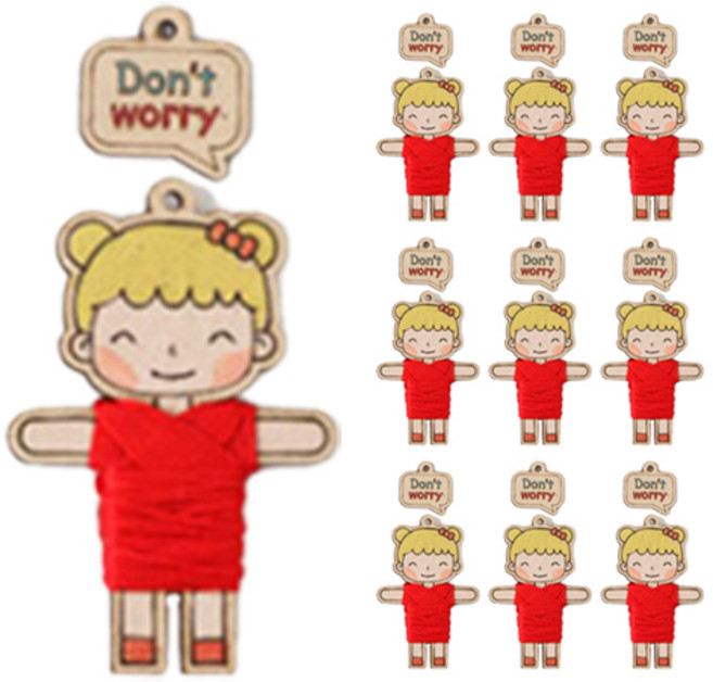 민화샵 걱정인형만들기, 여자아이, 10개