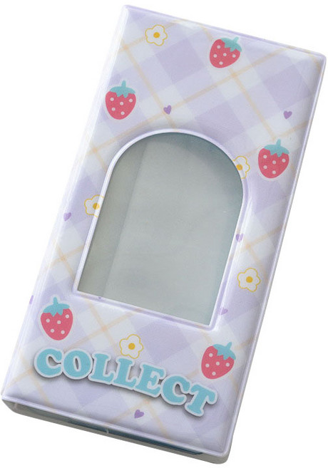 베러바이즈 네컷사진 포토 바인더 씰 스티커 파스텔톤 앨범, 04 퍼플스트로베리, 32매