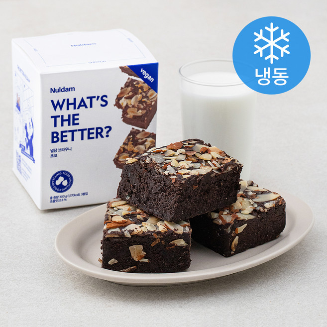 널담 비건 브라우니 초코 (냉동), 100g, 3개입, 1개