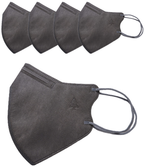 새부리형 호프리미엄 비말차단 마스크 KF-AD, 5개입, 1개, 애쉬그레이