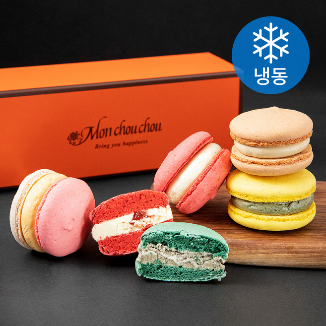 Monchouchou 마카롱 5종 세트 + 쇼핑백 (냉동), 100g, 1개입, 1세트