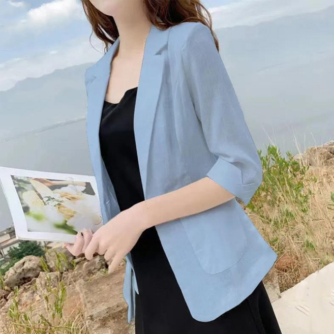 ATTERLIC 女款素色7分袖西裝外套