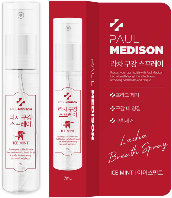 폴메디슨 무색소 라차 구강 스프레이 민트향, 1개, 7ml