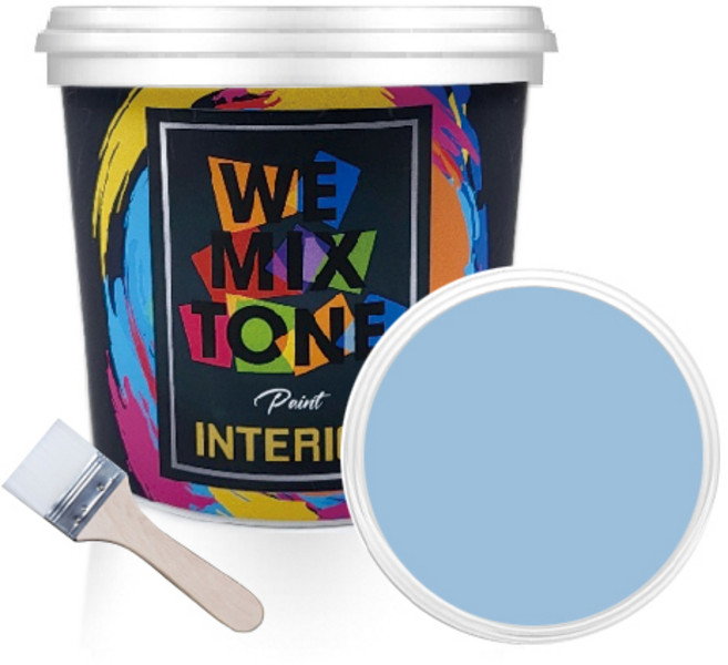 WEMIXTONE INTERIOR 수성 페인트 1L + 붓, WMT0407P01 + 랜덤 발송, 1세트