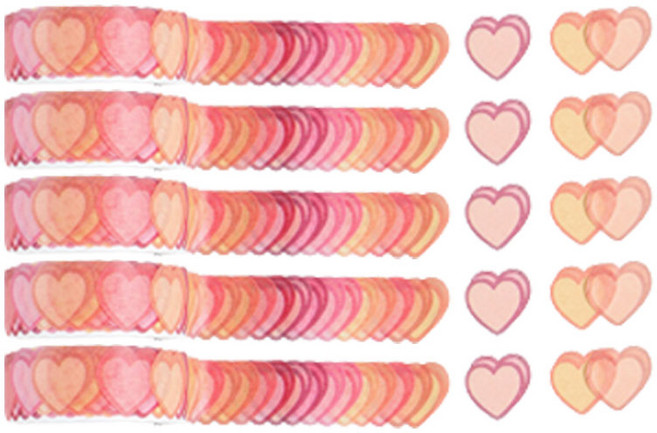 베러바이즈 다이어리 꾸미기 종이 데코 하트 마스킹 테이프 스티커, 01 스타레드, 5개