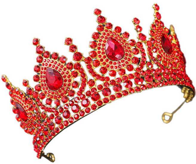 셀프웨딩 신부 크라운 vmv993, 레드, 1개