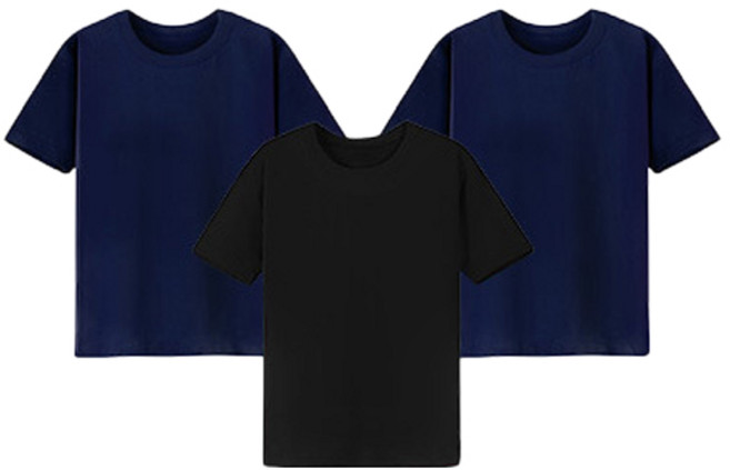 어반티 남여공용 통기성 무지 면 30수 라운드 반팔 티셔츠 3장 세트