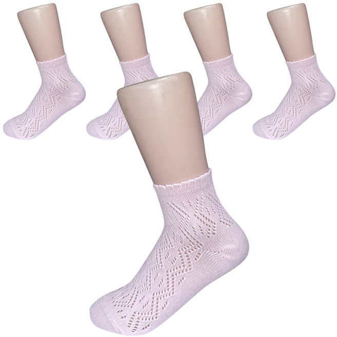 TS7 여성용 루미2 고급면 망사 양말 5켤레