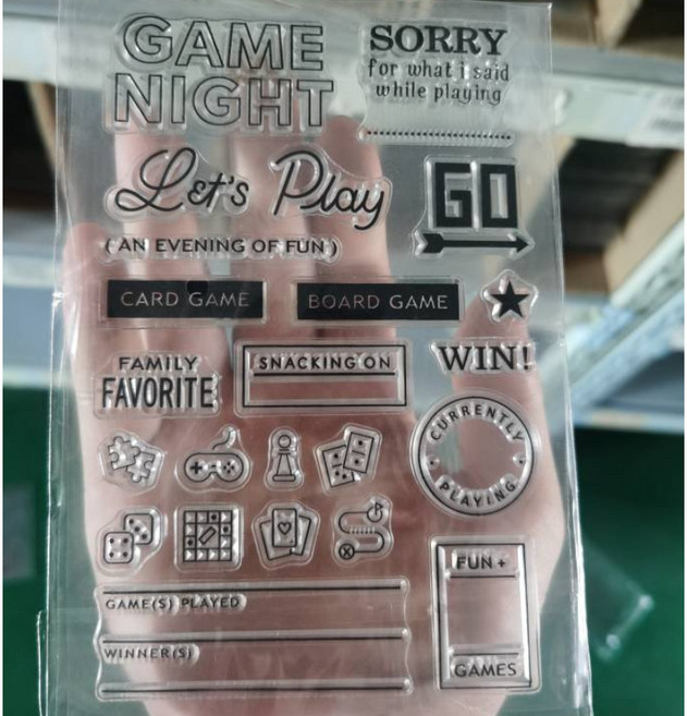 예스몰 빈티지 투명 실리콘 게임시간 도장, 1개