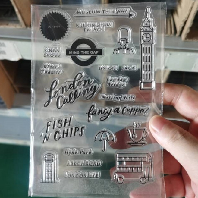 예스몰 빈티지 투명 실리콘 런던 도장, 1개