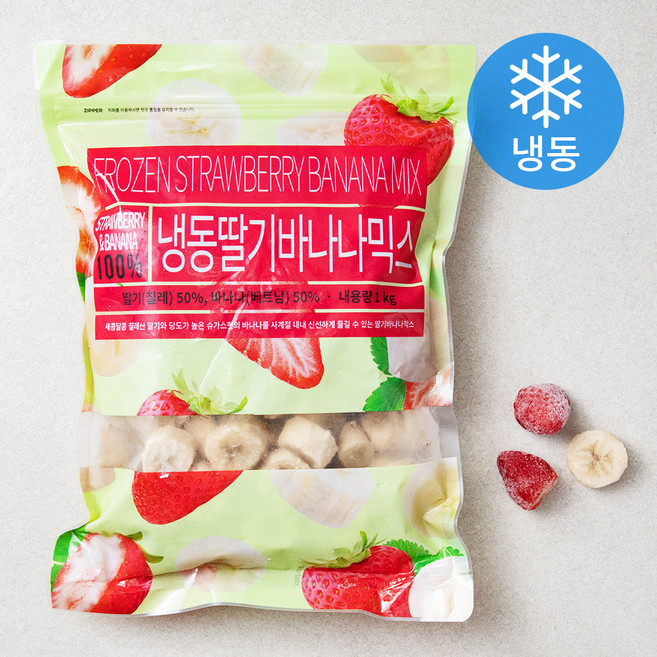 딸기 바나나믹스 (냉동), 1kg, 1개