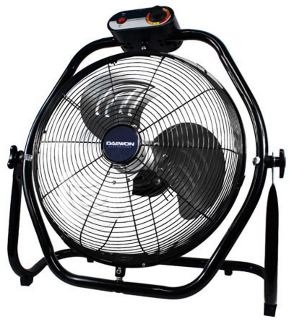 대원가전 산업용 회전형 데스크팬 선풍기, DW-DF1600, 블랙