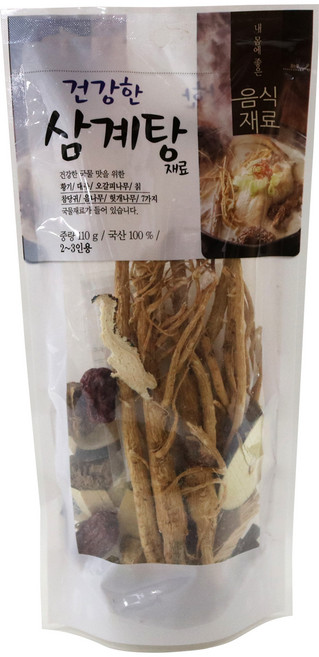 청솔 건강한 삼계탕재료, 1개, 110g