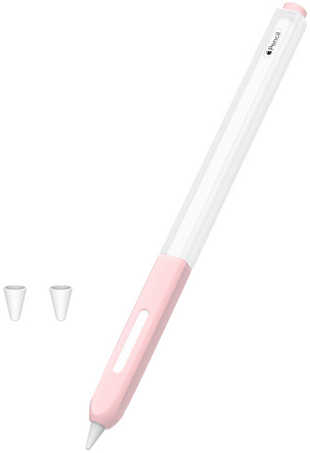 라이노핏 핏 애플펜슬 2세대 시스루 투톤 케이스, 베이비 핑크, 1개