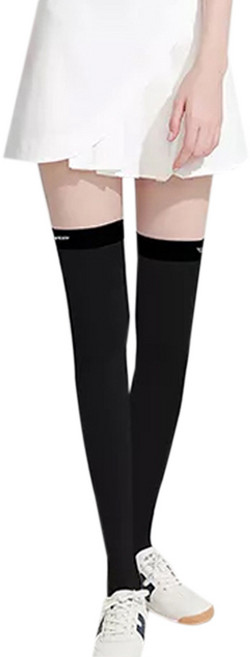 무봉제 골프 스포츠 스타킹 긴타입, 블랙