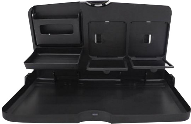 티커벨 차량용 뒷좌석 접이식 테이블, 1개, 블랙