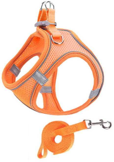 Pai 반려동물 굿타임 하네스세트, 오렌지, 1세트