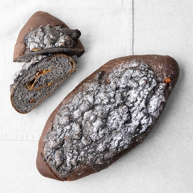 브로드카세 발효종 오징어먹물 통밀 크런치빵, 280g, 1개입, 1개