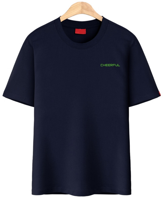 다꾸앙 남성용 여름 체얼풀써클 프린트 반팔 티셔츠 E04DKA_DU3825