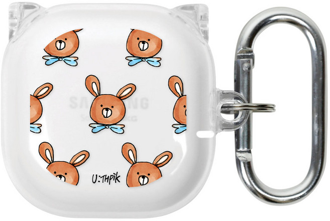 유스픽 디자인 클리어 버즈 / 버즈2 / 라이브 / 프로 공용 하드 케이스, 33 패턴 톰끼, 1개