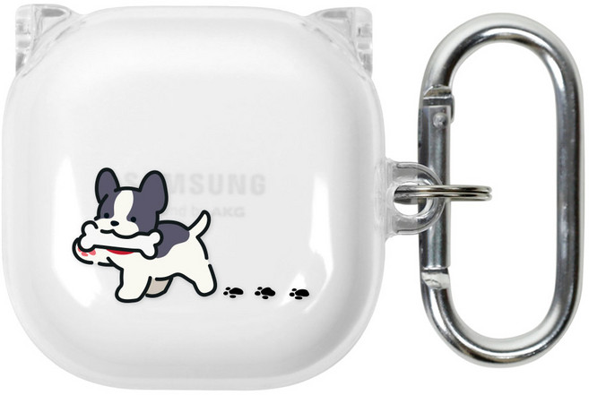 유스픽 디자인 클리어 버즈 / 버즈2 / 라이브 / 프로 공용 하드 케이스, 47 뼈다귀, 1개