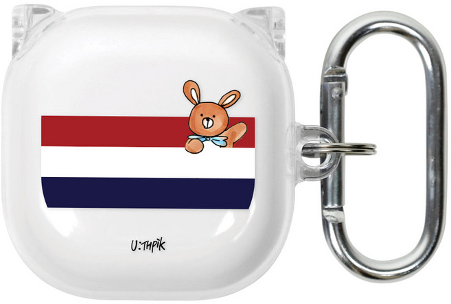 유스픽 디자인 클리어 버즈 / 버즈2 / 라이브 / 프로 공용 하드 케이스, 35 와이드 톰끼, 1개