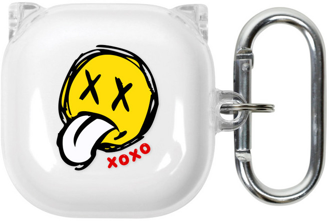 유스픽 디자인 클리어 버즈 / 버즈2 / 라이브 / 프로 공용 하드 케이스, 63 XOXO, 1개