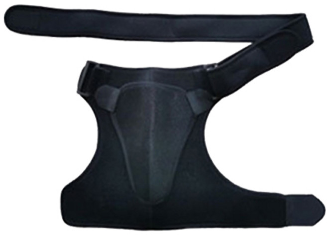 리치덕 숄더 이중패드조절 어깨보호대 블랙, 1개