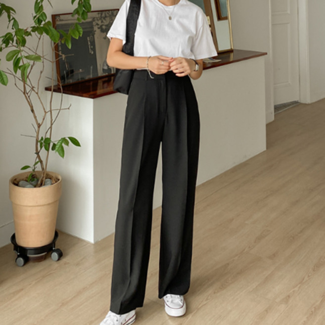 화이트폭스 여성용 핀턱 와이드 슬랙스