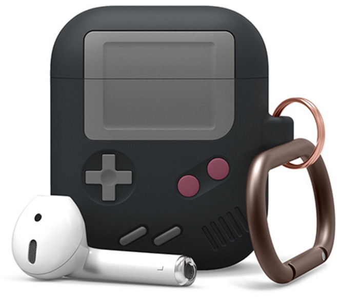elago AirPods 1/2遊戲機造型耳機殼, 黑色, 單一商品, 1個