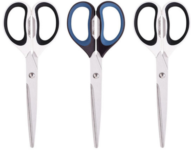 델리 양손잡이 그립 다용도 가위 중형 D02015, 3개, 랜덤발송
