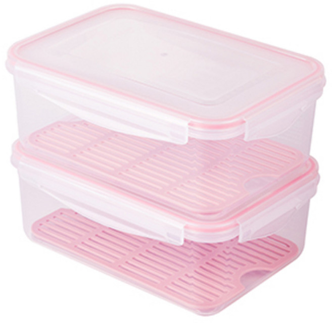 나누담 깍둑 썰어 보관하는 수박 보관통 밀폐용기, 2L, 2개