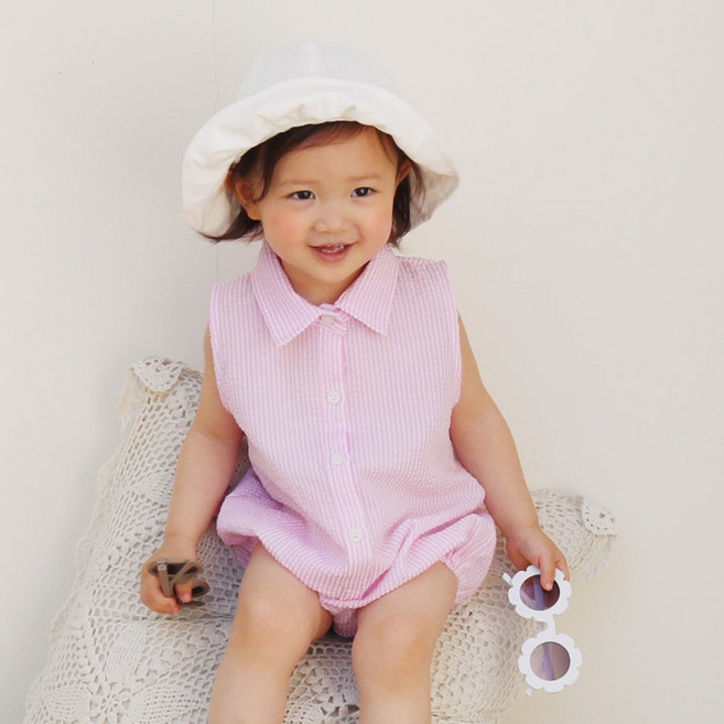 베베나인 신생아 캔디스트라이프 바디슈트