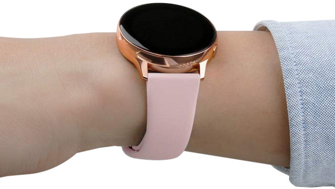 아이엠판다 갤럭시워치 버클 실리콘 스트랩 20mm, 인디핑크