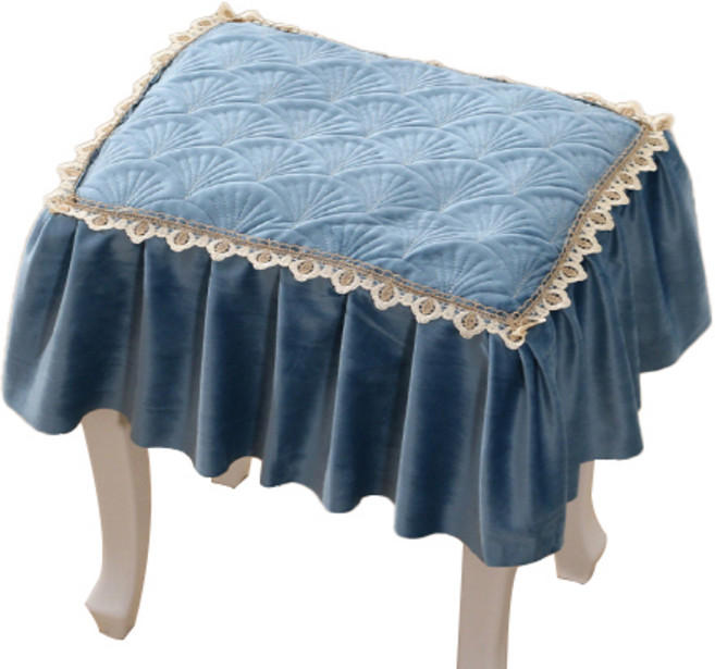 물결물결 피아노 의자 커버 30 x 40 cm, 블루, 1개