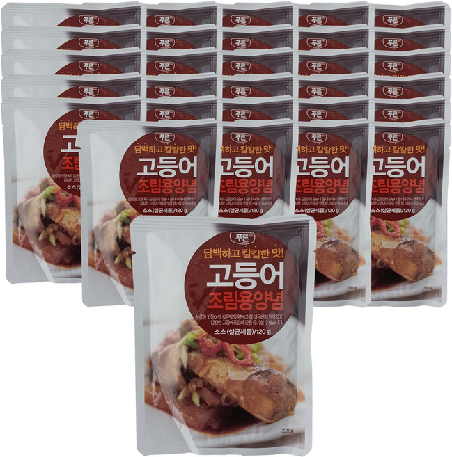 푸른식품 고등어조림용 양념, 40개, 120g