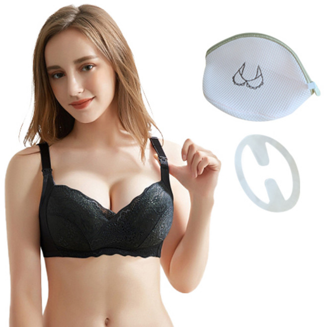 더블유비비 CO4 크로스 클립형 산후전후 심플 브라 + 빨래망 + 고정클립 세트