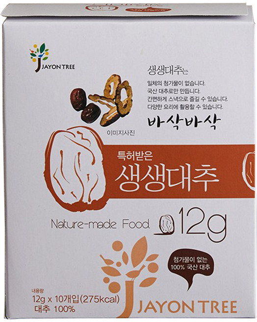 생생대추 국산 대추칩 슬라이스, 12g, 10개