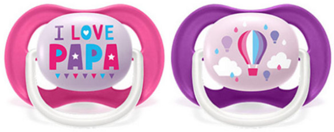 필립스아벤트 울트라 에어 컬렉션 노리개, 6~18개월, 핑크(SCF080/04), 1세트