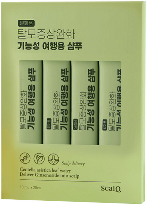 스칼큐 타이거립 탈모 증상 완화 기능성 여행용 샴푸 스틱 20p, 200ml, 1개