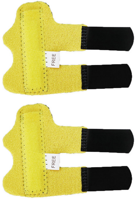 리치덕 손가락보호대 슬리브 옐로우, 2개