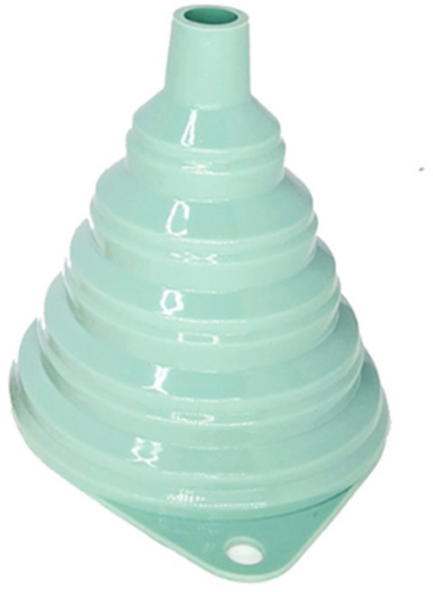 실리코 실리콘 접이식 깔대기, 민트, 1개