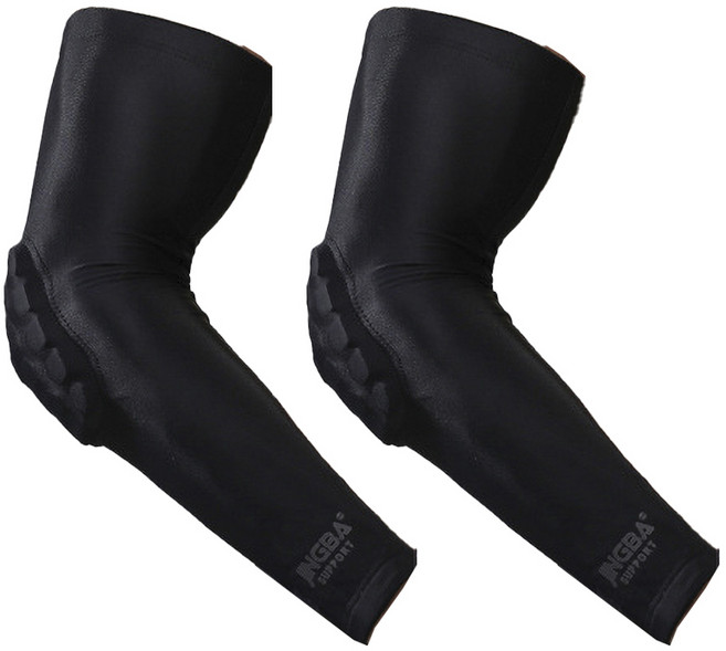 징바 팔꿈치 보호대 블랙, 2개