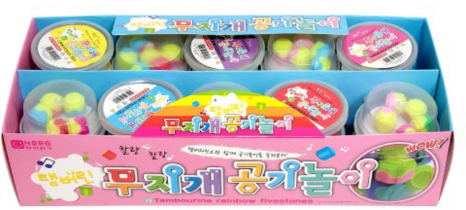 탬버린 무지개 공기놀이 공기알 랜덤발송, 30개