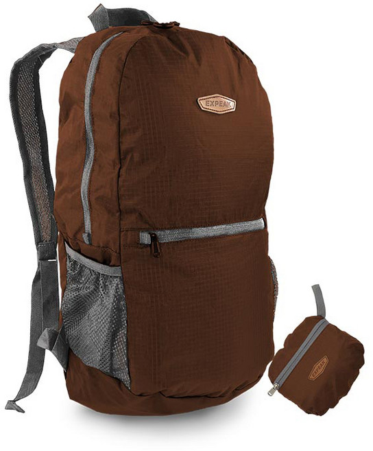 엑스피크 초경량 컴팩트 폴딩백팩 & 등산배낭 10L, 브라운