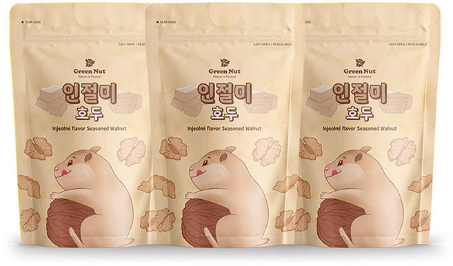 그린너트 인절미맛 호두, 130g, 3개