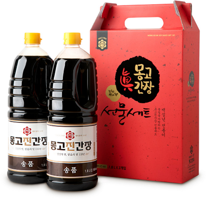 몽고진간장 송품 선물세트 4호, 1.8L, 2개