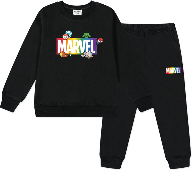 뉴욕꼬맹이 아동용 마블 맨투맨 트레이닝 세트 P145
